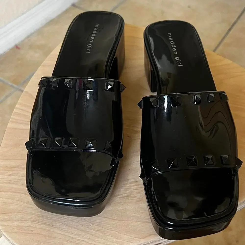 Madden girl size 8 heels black chucky y2k mall goth whimsigoth